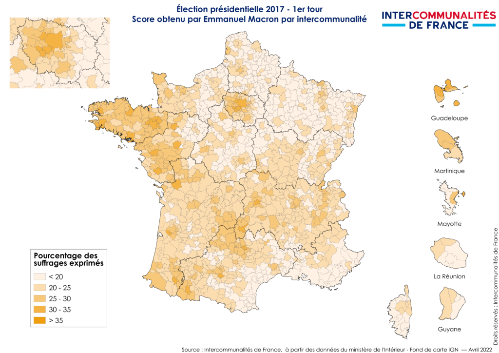 score macron 1er tour 2017